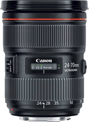 Alt View 1. Canon - EF24-70mm F2.8L II USM Standard Zoom Lens for EOS DSLR Cameras - Black.