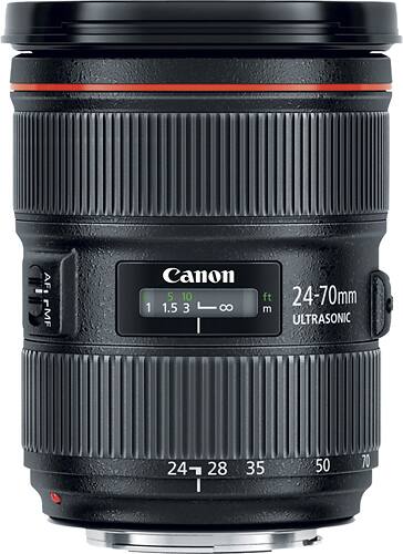 Alt View 1. Canon - EF24-70mm F2.8L II USM Standard Zoom Lens for EOS DSLR Cameras - Black.