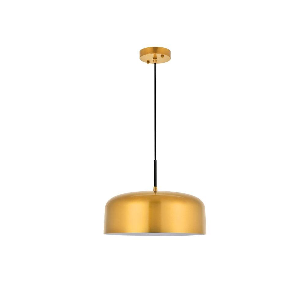 Alt View 10. Living District - Etude 1 Light Satin Gold Pendant - Satin Gold And Black.
