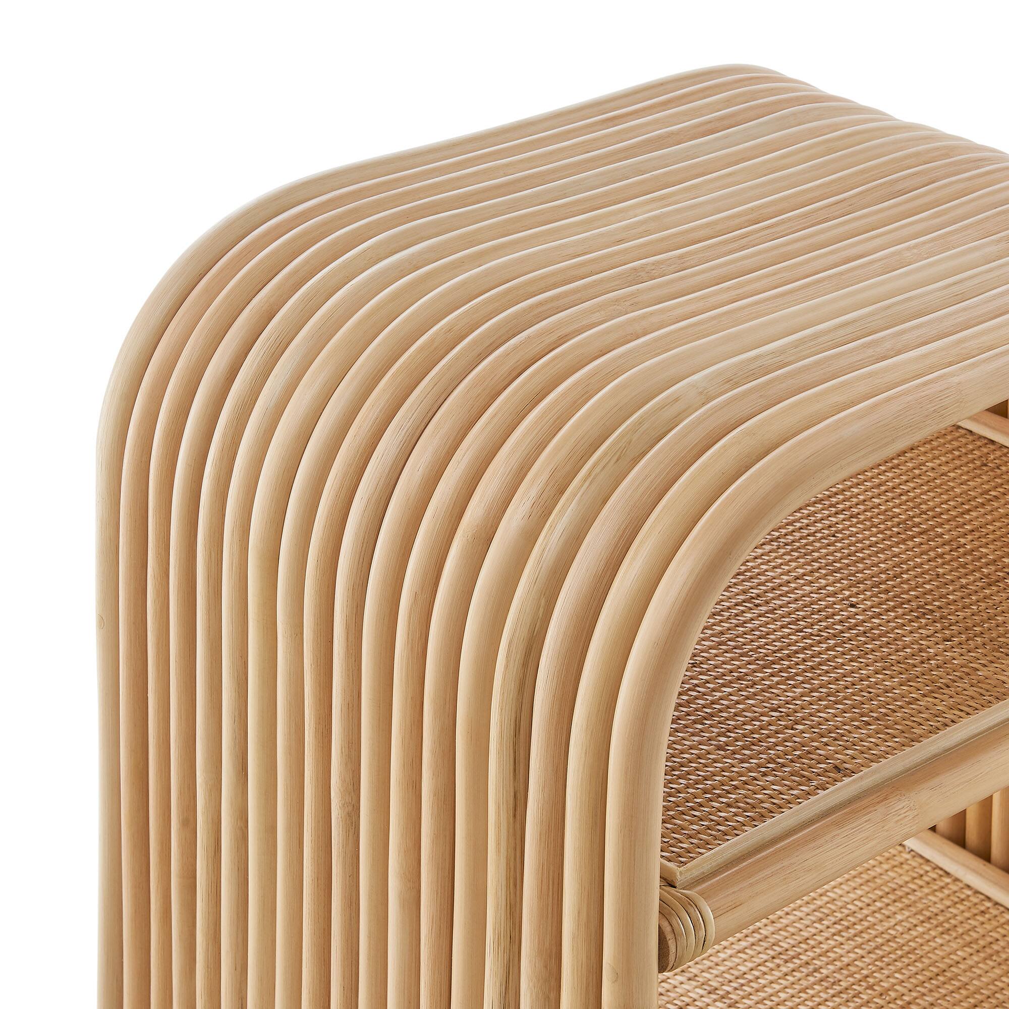 Alt View 4. Modway - Eve Curved Natural Rattan Side Table by Modway - Natural.