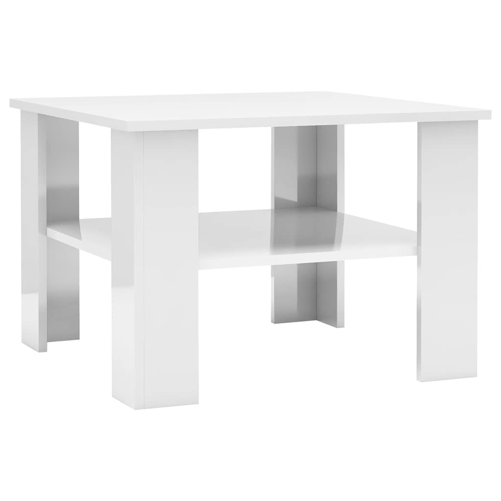 Alt View 1. Boyel Living - Coffee Table High-Gloss white Engineered wood Small Coffee Table - White.