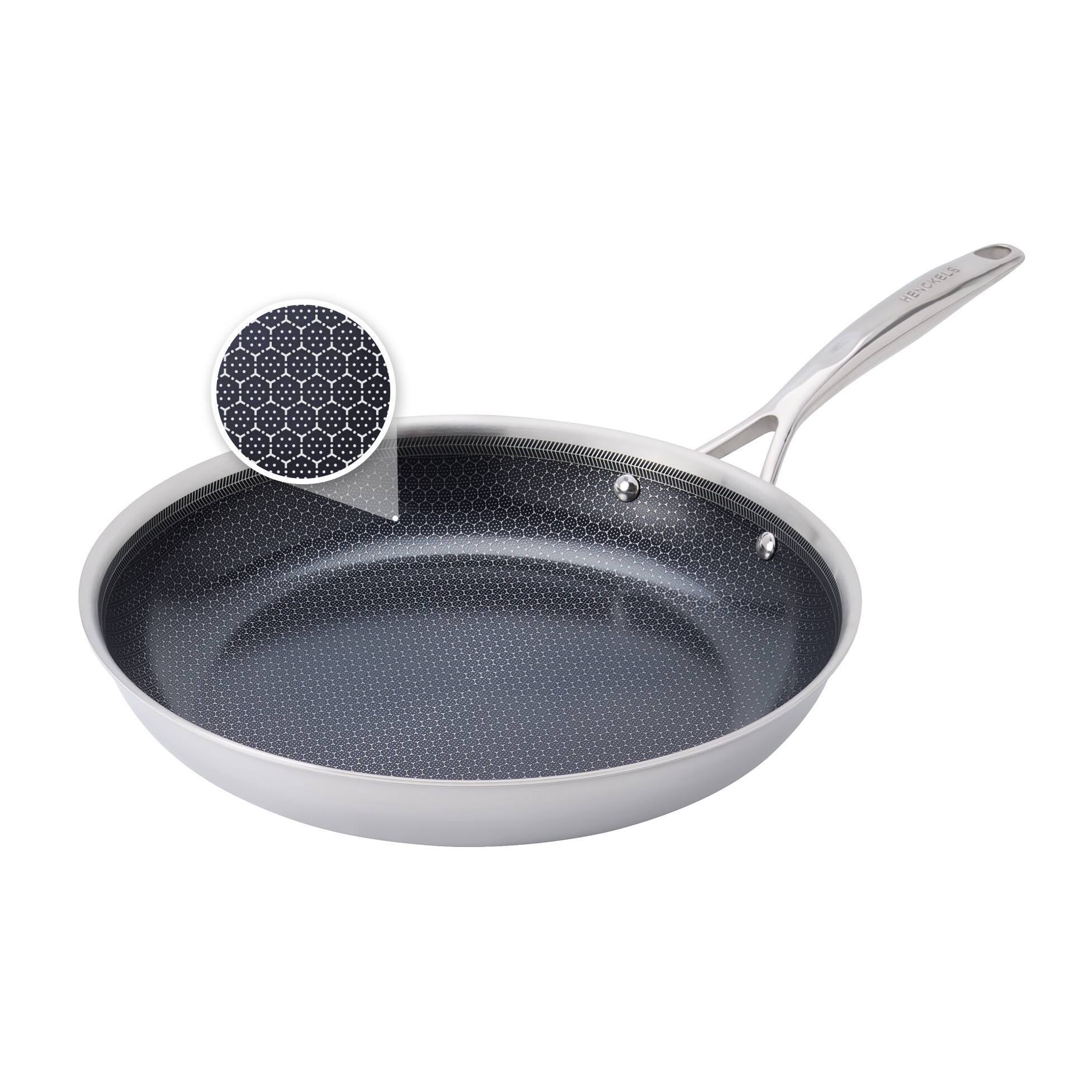 Alt View 7. Henckels - Henckels Paradigm Ceramic 12-inch Stainless Steel Dual Performance Wok with Lid - Stainless Steel.