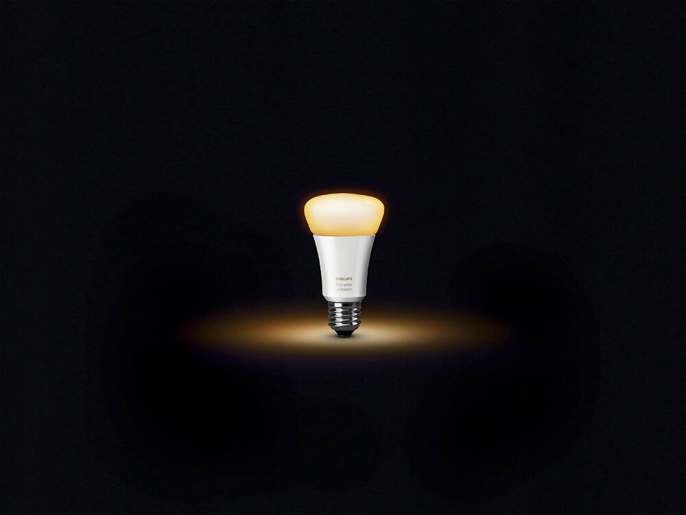 Alt View 12. Philips - Hue White Ambiance A19 Starter Kit - White.