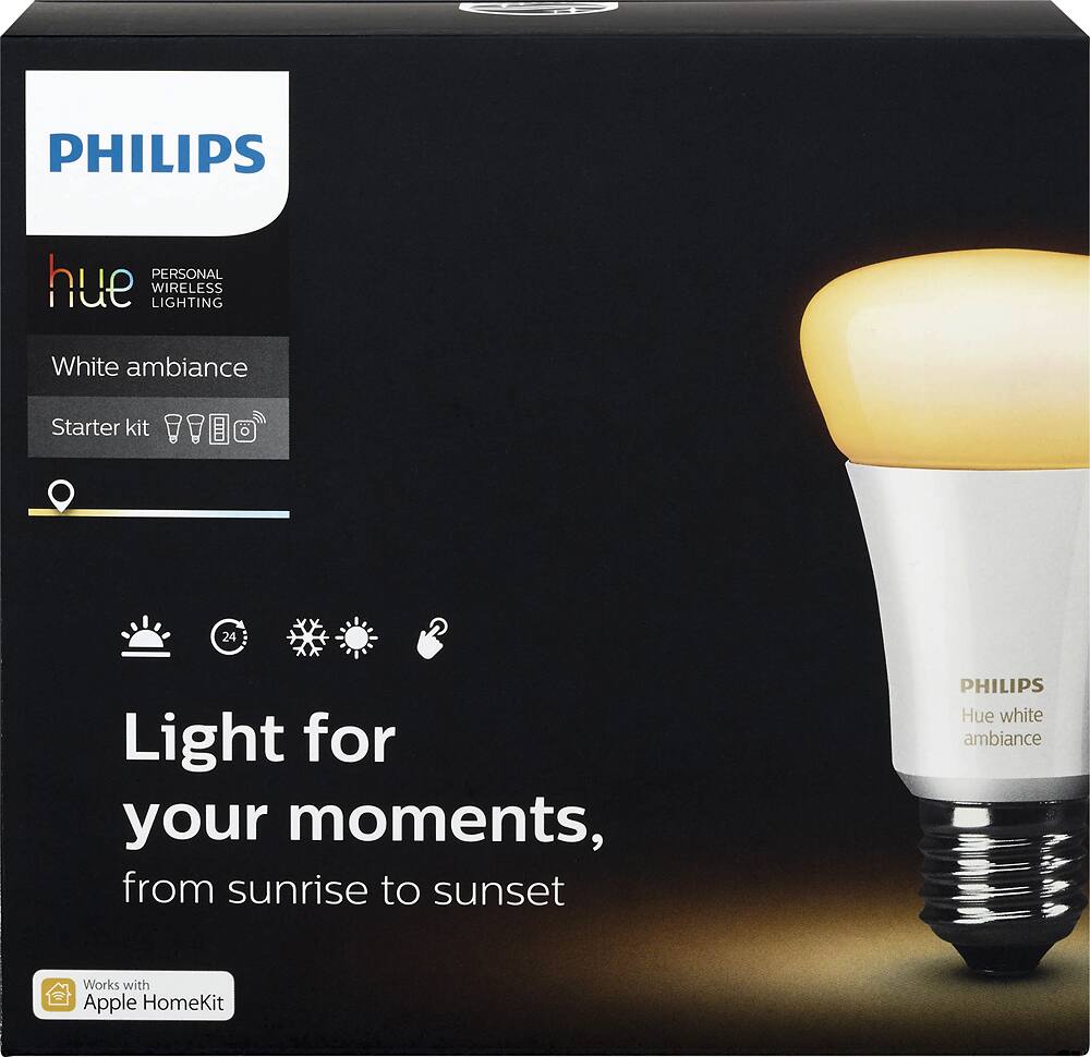 Alt View 13. Philips - Hue White Ambiance A19 Starter Kit - White.