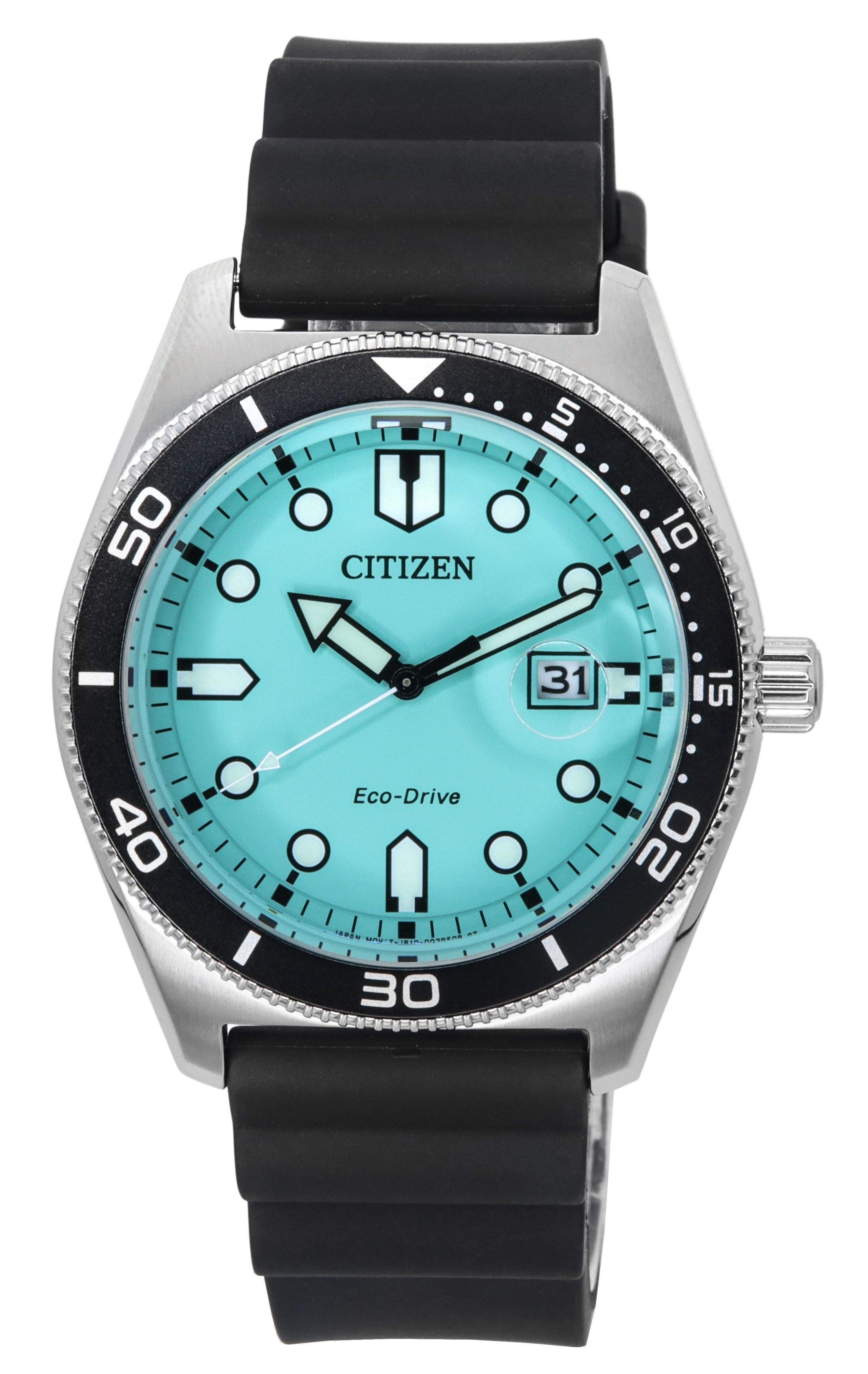 Citizen Eco Drive Rubber Strap Dial AW1760 14X 100M Men's Watch