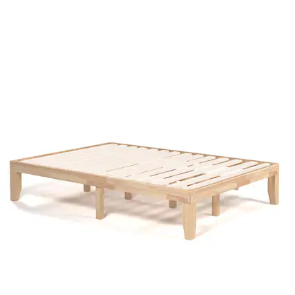 Alt View 3. Gymax - Gymax 14'' Full Size Wooden Platform Bed Frame w/ Strong Slat Support Natural - Natural.
