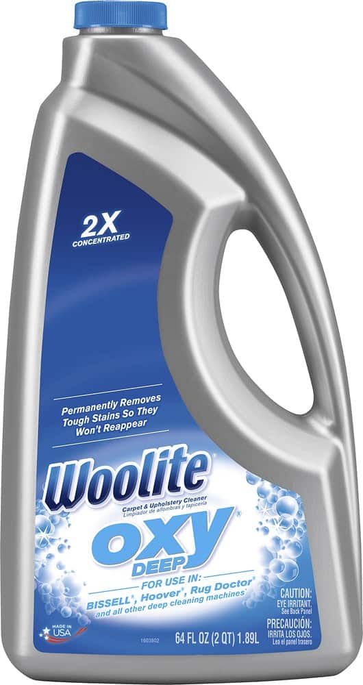 Front. Woolite - Oxy Deep Steam 64-Oz. Carpet Cleaner - Silver/Blue.