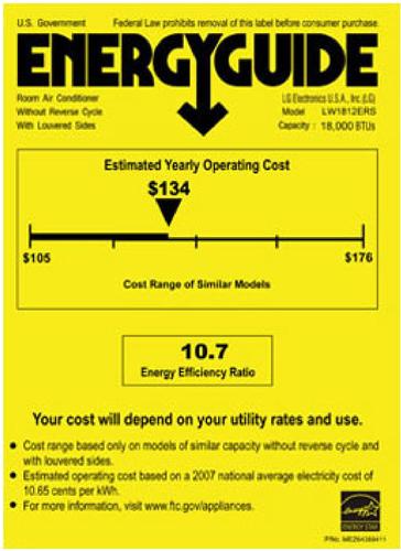 Best Buy: LG 18,000 BTU Window Air Conditioner White LW1812ERS