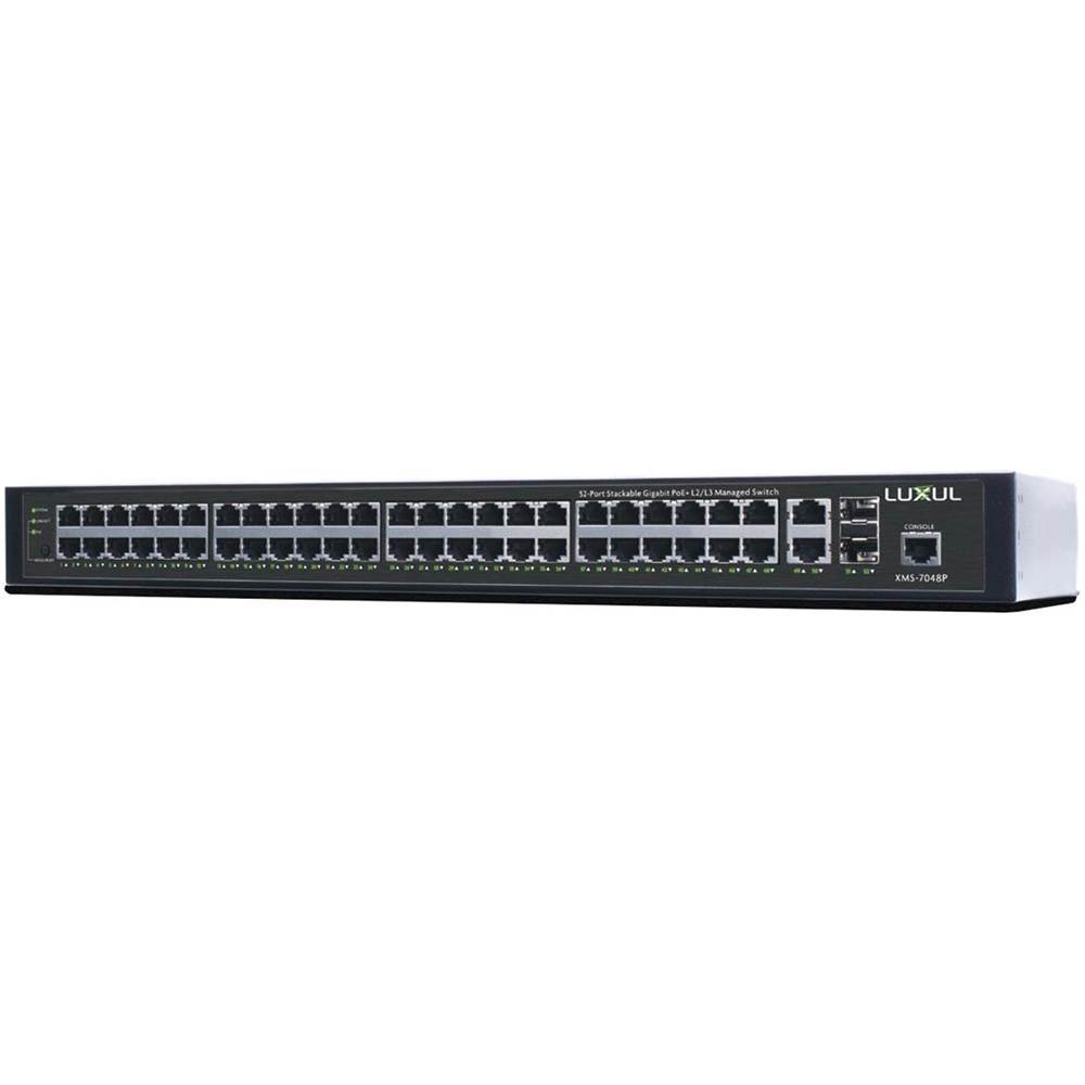Left View: Linksys - 16-Port Gigabit Ethernet Switch - Black/Blue