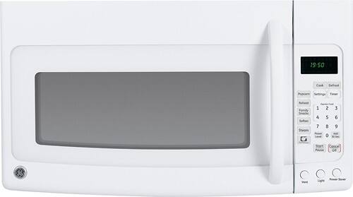Front Standard. GE - Spacemaker 1.9 Cu. Ft. Over-the-Range Microwave - White.