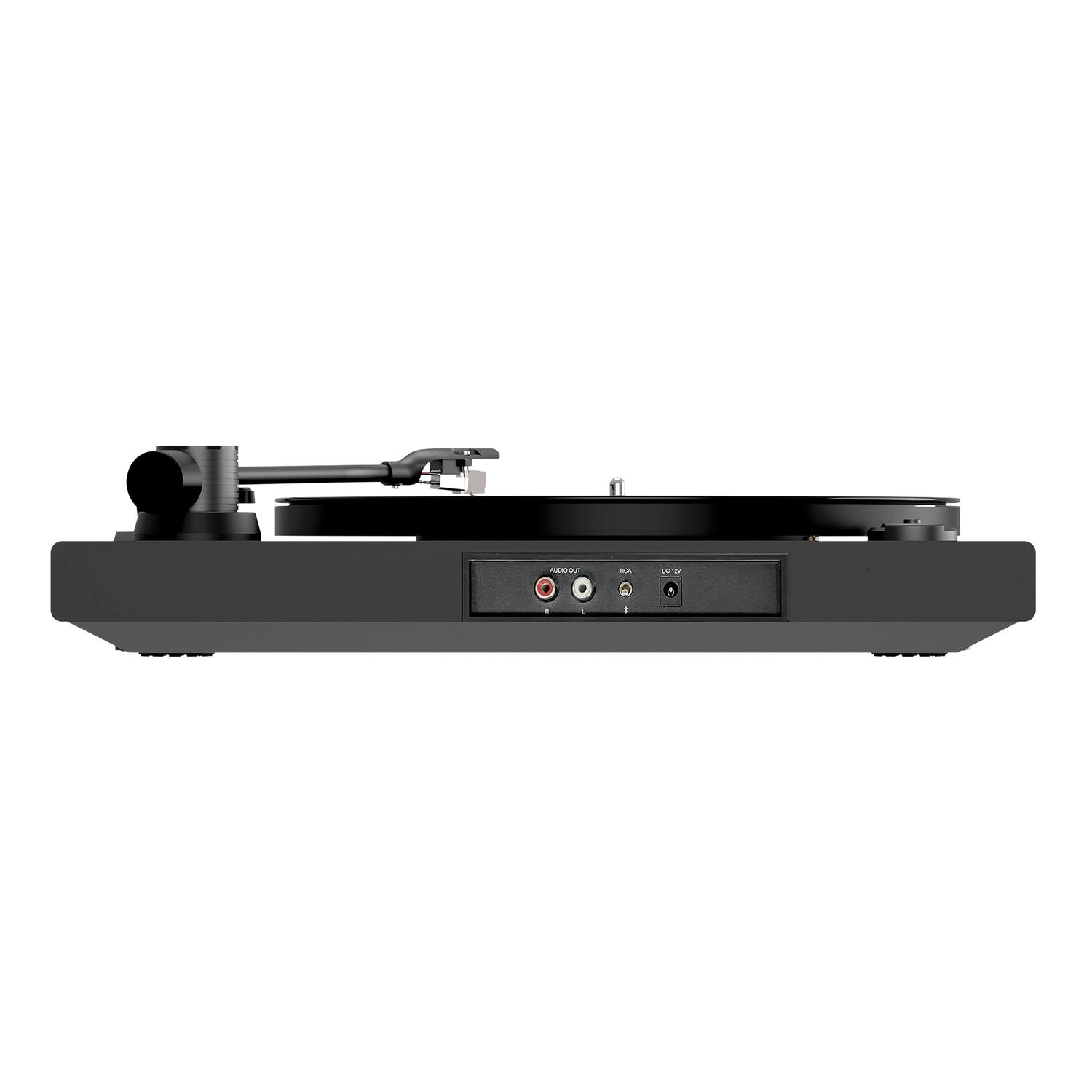 Alt View 6. Mixx - Analog Plus 2-in-1 Record/CD Player, 2-Speed Belt-Drive, Fully Automatic Turntable, Bluetooth, Aux Out, Track Display - Black.
