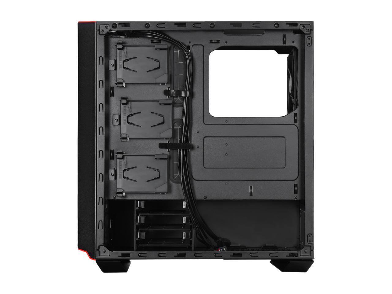 Alt View 7. SilverStone - SilverStone Primera PM02 Black Steel ATX Mid Tower with Tempered Glass - Black.