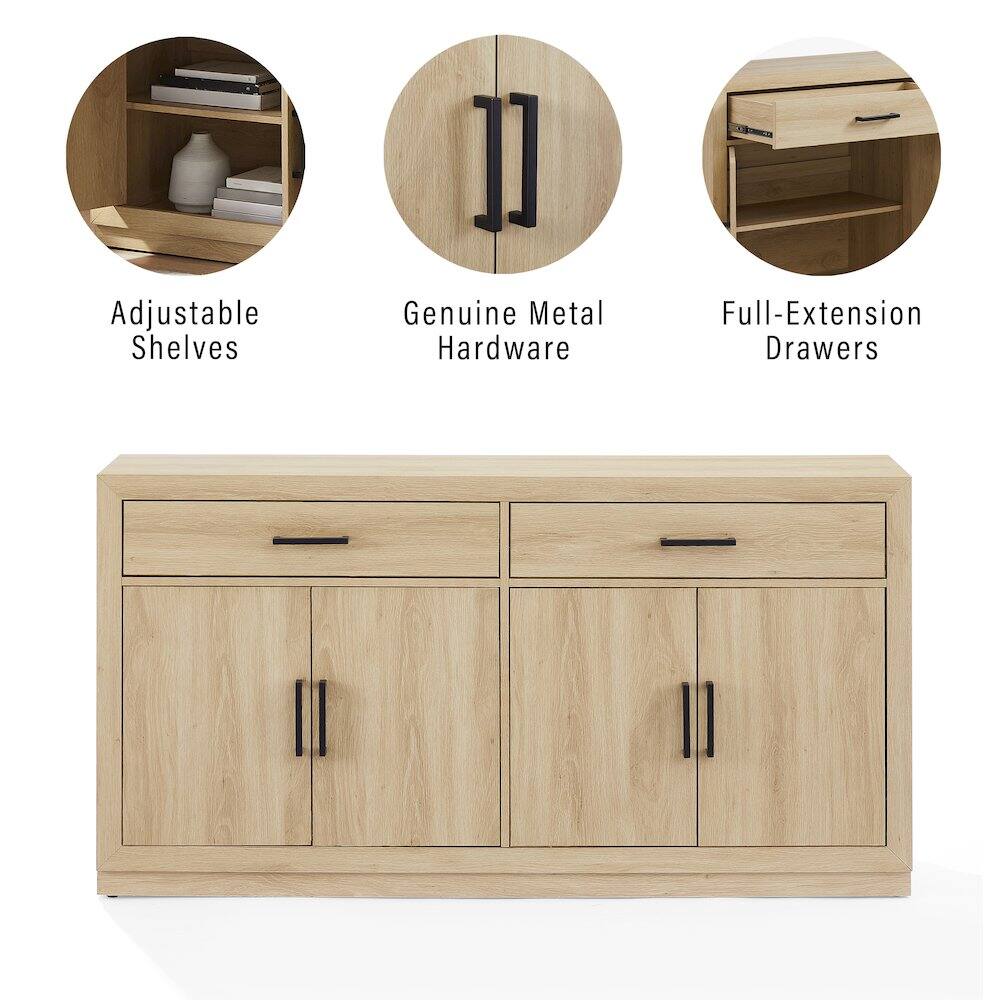 Adjustable Shelves  
Genuine Metal Hardware  
Full-Extension Drawers