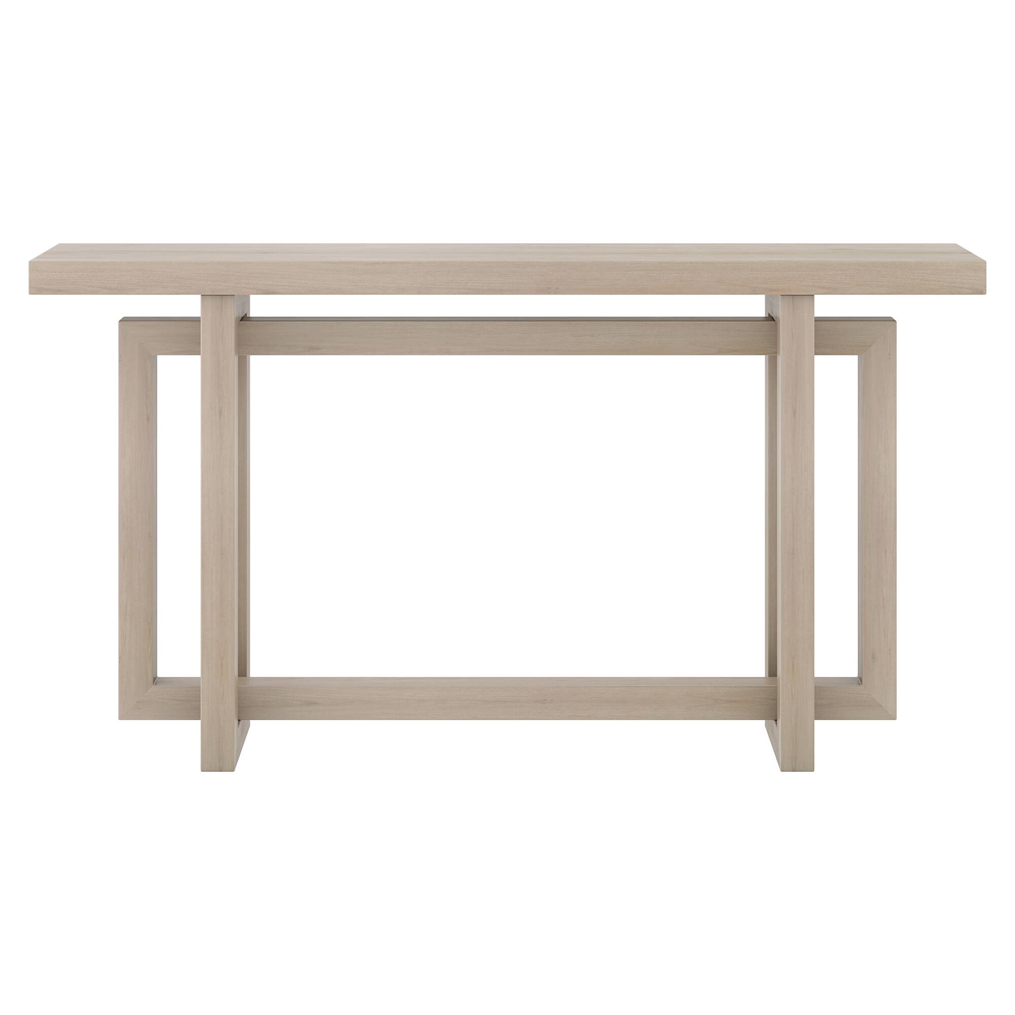 Back. Hudson&Canal - Breslow 55" Wide Rectangular Console Table - White.