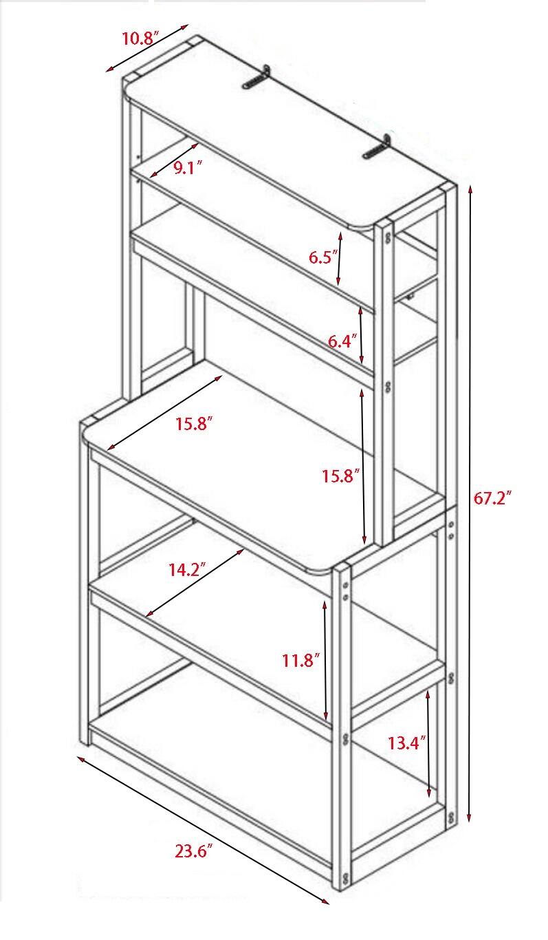 10.8"  
9.1"  
6.5"  
6.4"  
15.8"  
15.8"  
14.2"  
11.8"  
13.4"  
23.6"  
67.2"