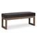 Front. Simpli Home - Milltown Large Ottoman Bench - Tanners Brown.