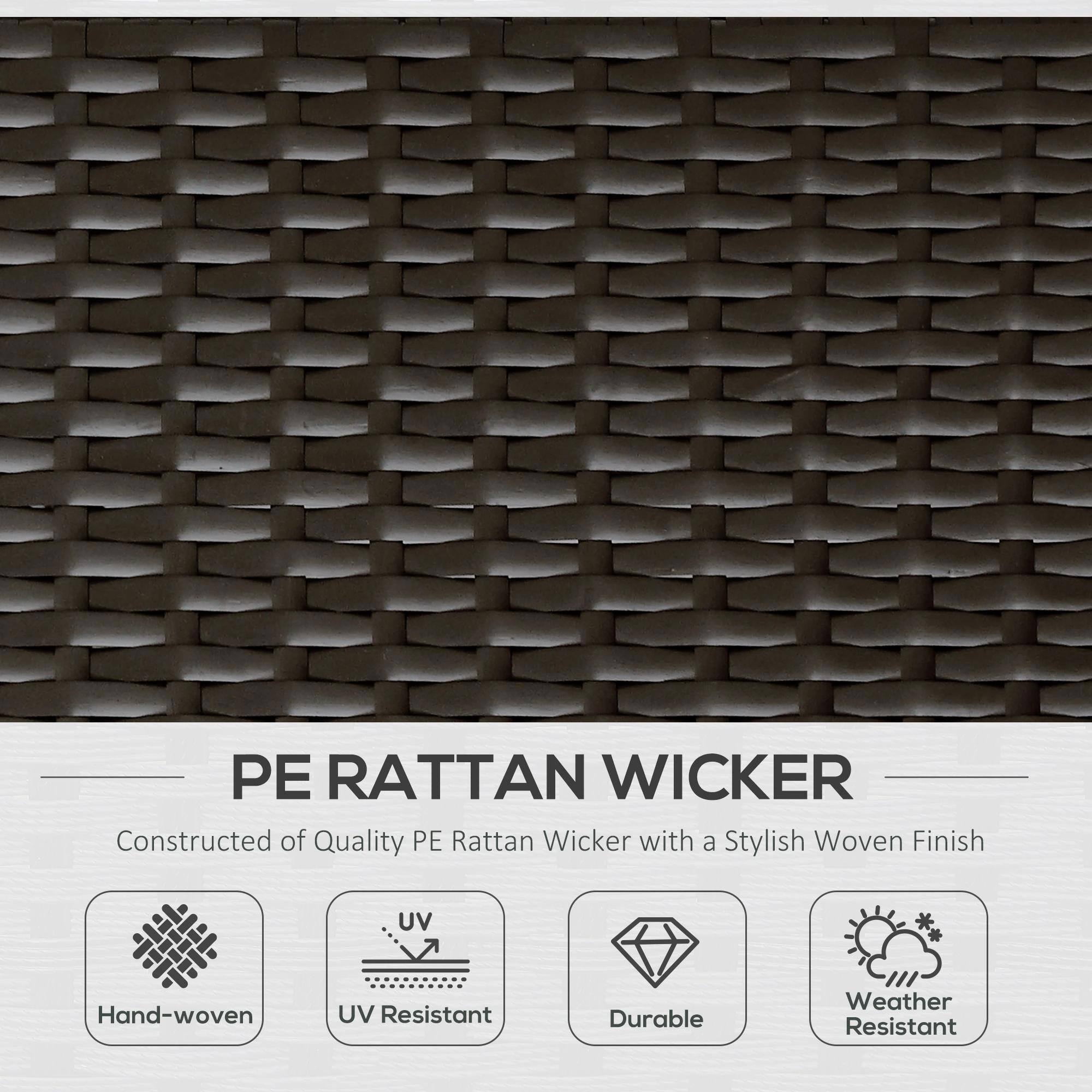 PE RATTAN WICKER  
Constructed of Quality PE Rattan Wicker with a Stylish Woven Finish  

- Hand-woven  
- UV Resistant  
- Durable  
- Weather Resistant