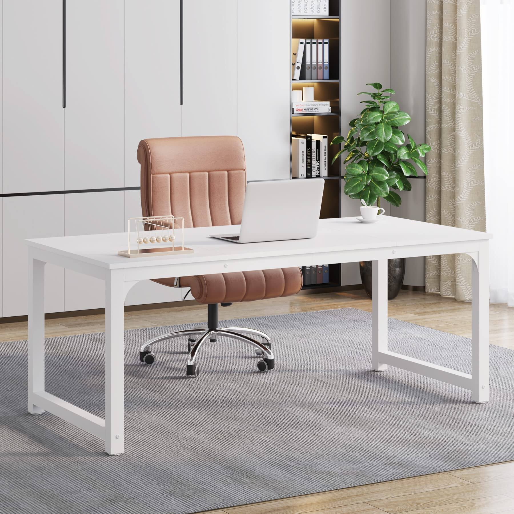 Tribesigns Modern Computer Desk, 63 x 31.5 inch Large Executive Office ...