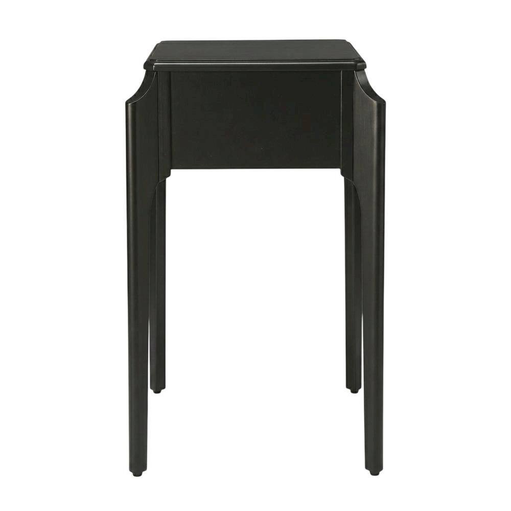 Alt View 7. Starlight Canyon Home - 1-Drawer Nightstand with Distressed Finish - Black.
