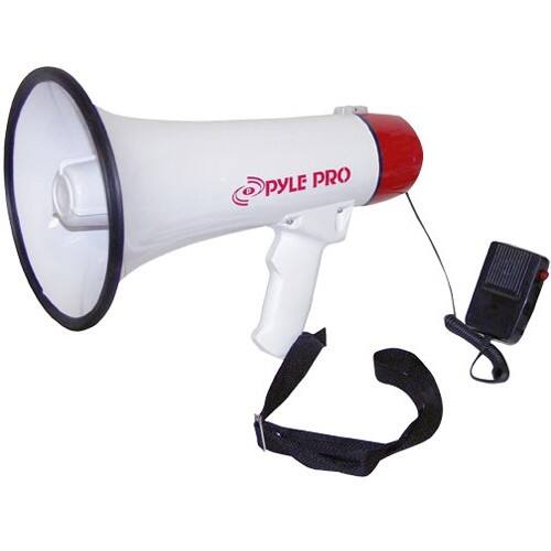 Front. PYLE - Megaphone - 40 W Amplifier - White/Red.
