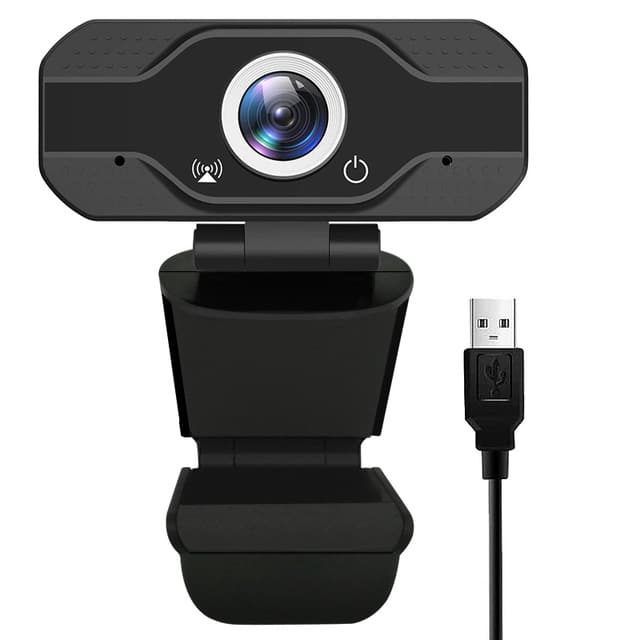 Cluzine - 1080P Webcam with Mic USB Camera Wide Angle Driver-Free for Live Streaming