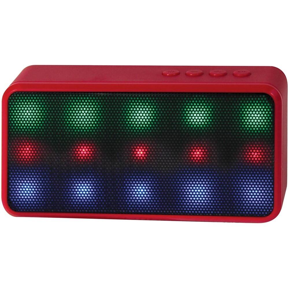 Front. Digital Treasures - Lyrix Prysm Portable Bluetooth Speaker - Red.