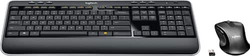 Logitech - MK530 Advanced Wireless Keyboard and Optical Mouse - Black-Front_Standard