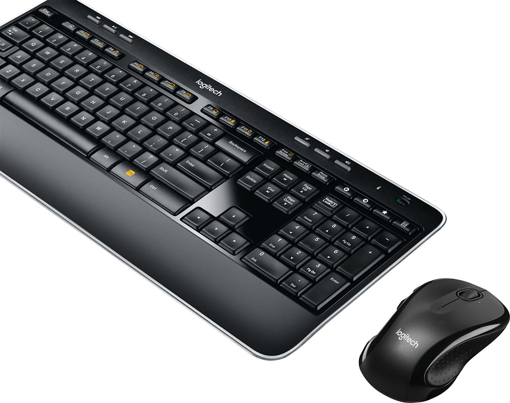 Left. Logitech - MK530 Advanced Wireless Keyboard and Optical Mouse - Black.