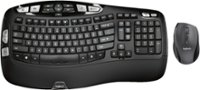 Front Zoom. Logitech - MK570 Ergonomic Wireless Optical Comfort Wave Keyboard and Mouse - Black.