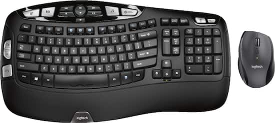 Logitech – MK570 Comfort Wave Wireless Keyboard and Optical Mouse – Black Logitech – MK570 Comfort Wave Wireless Keyboard and Optical Mouse – Black