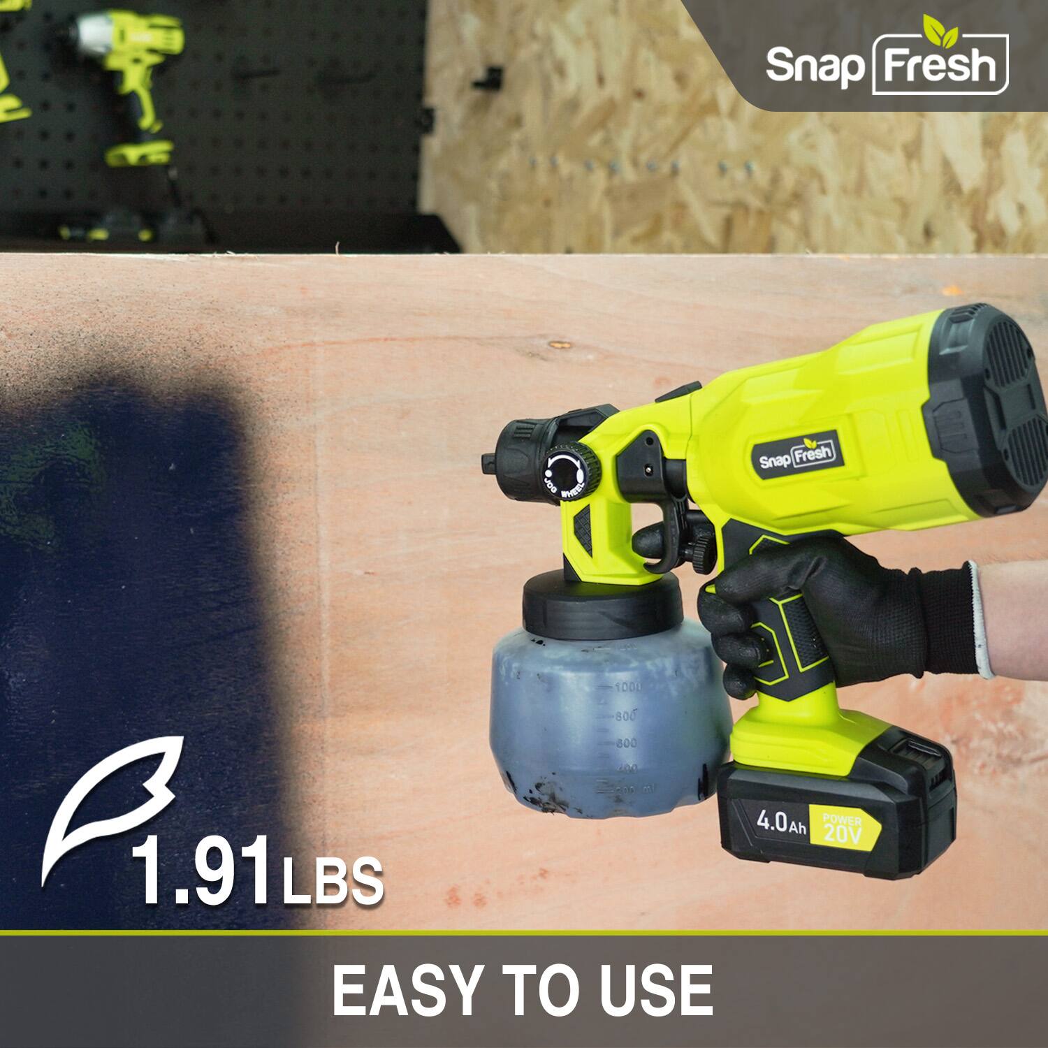 Snap Fresh & he- Snap Fresh 1000 0 80 104 2 4.0Ah POWER 20V 1.91 LBS EASY TO USE