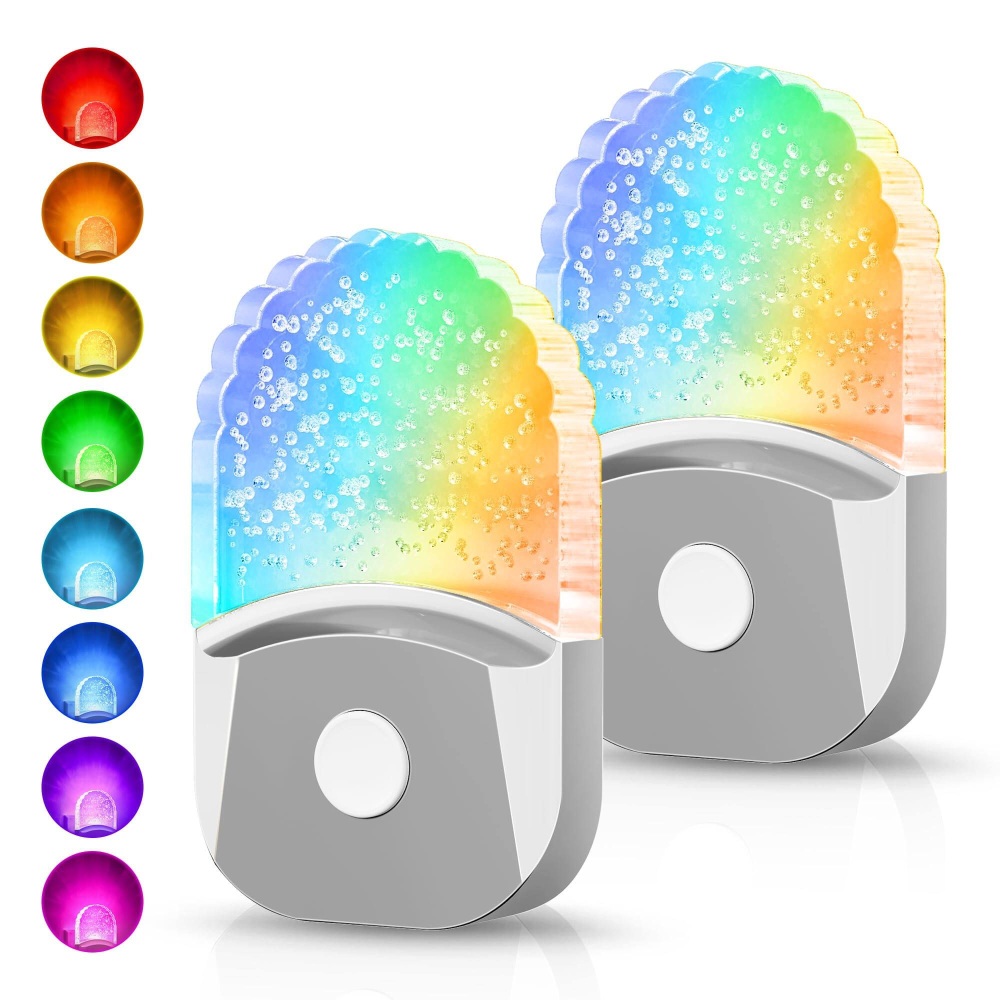 MAGICAL RUBS Night Lights Plug Into Wall [2 Pack] Color Changing Light ...