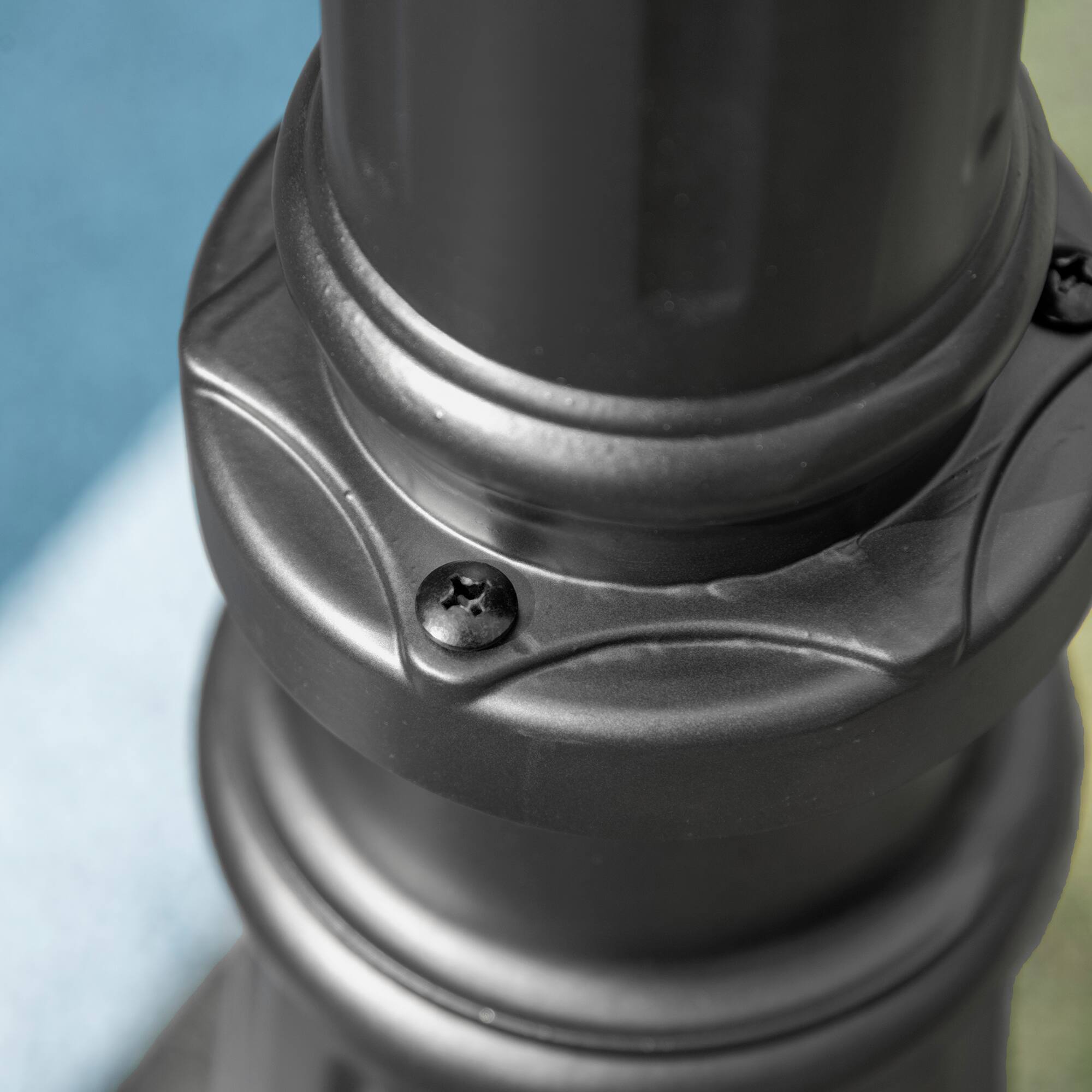 Alt View 7. Outsunny - 94.5" Solar Lamp Post Light, Dusk to Dawn Vintage Style Street Light, Aluminum Solar Powdered Lamp - Black.