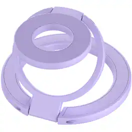 Dteck - Three-Foldable Double-Sided Phone Kickstand,Car Mount Compatible,Mag Safe Magnetic Phone Ring Stand,Metal Phone Holder - Light Purple