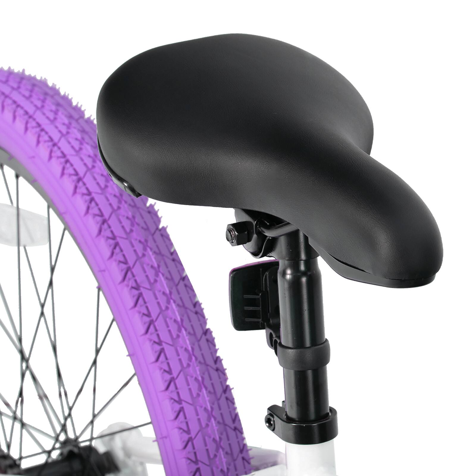 Alt View 7. JOYSTAR - JOYSTAR Brockway Freestyle Kids BMX Bike 24" Kids Bicycles for Ages 9-12, Girls Boys Beginner-Level Riders 2 Pegs Purple - Purple.
