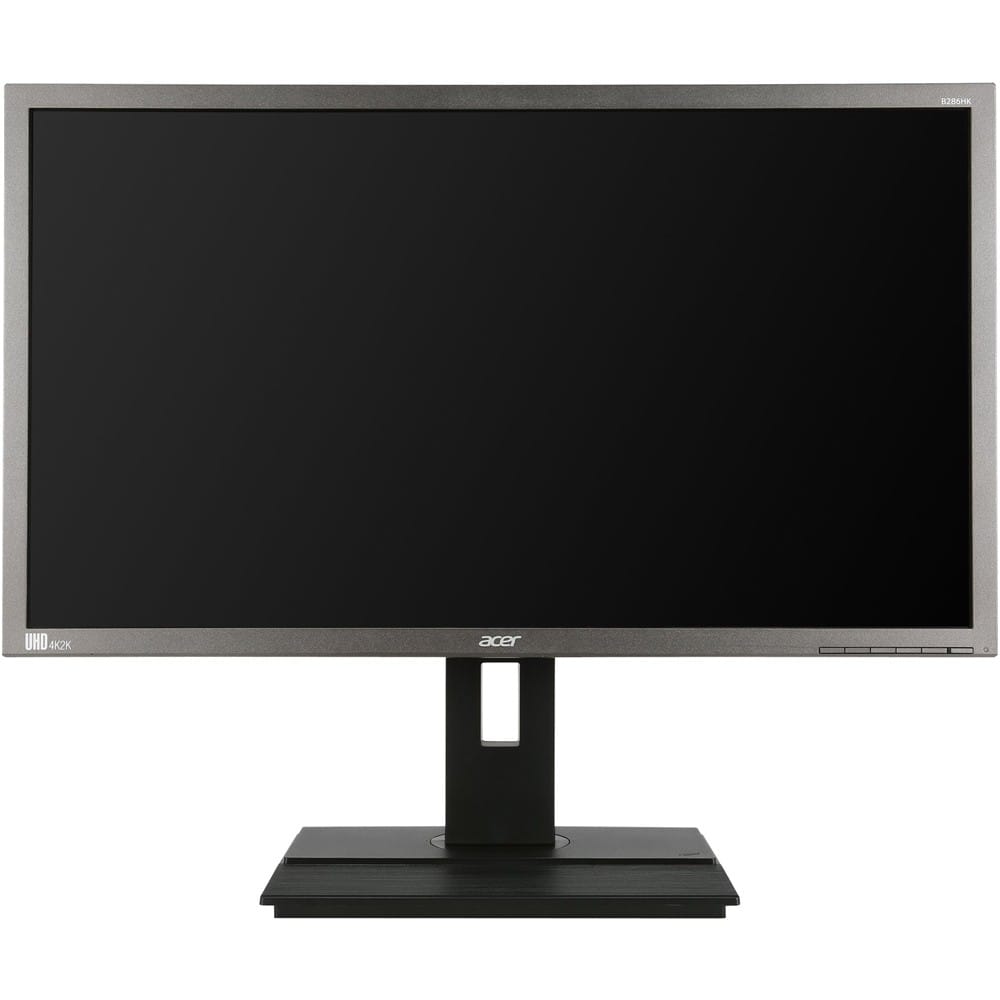 Front. Acer - Refurbished 28" LED 4K UHD Monitor - Dark Gray.