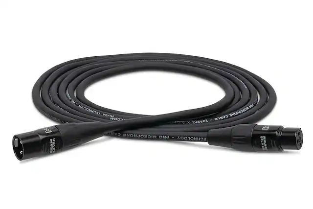 2 IROID PA PRO - PRO MICROPHONE CABLE - ECHO TECHNOLOGY IN WWW.HOSA HOSAI HUSA CABLE www.com - OF 2 x 20AWG CAB MICROPHONE PRO I ECHNOLOGY REAN SILVER REAN