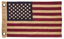 BreeBe - Burlap USA Flag 28" - Red, White, Blue