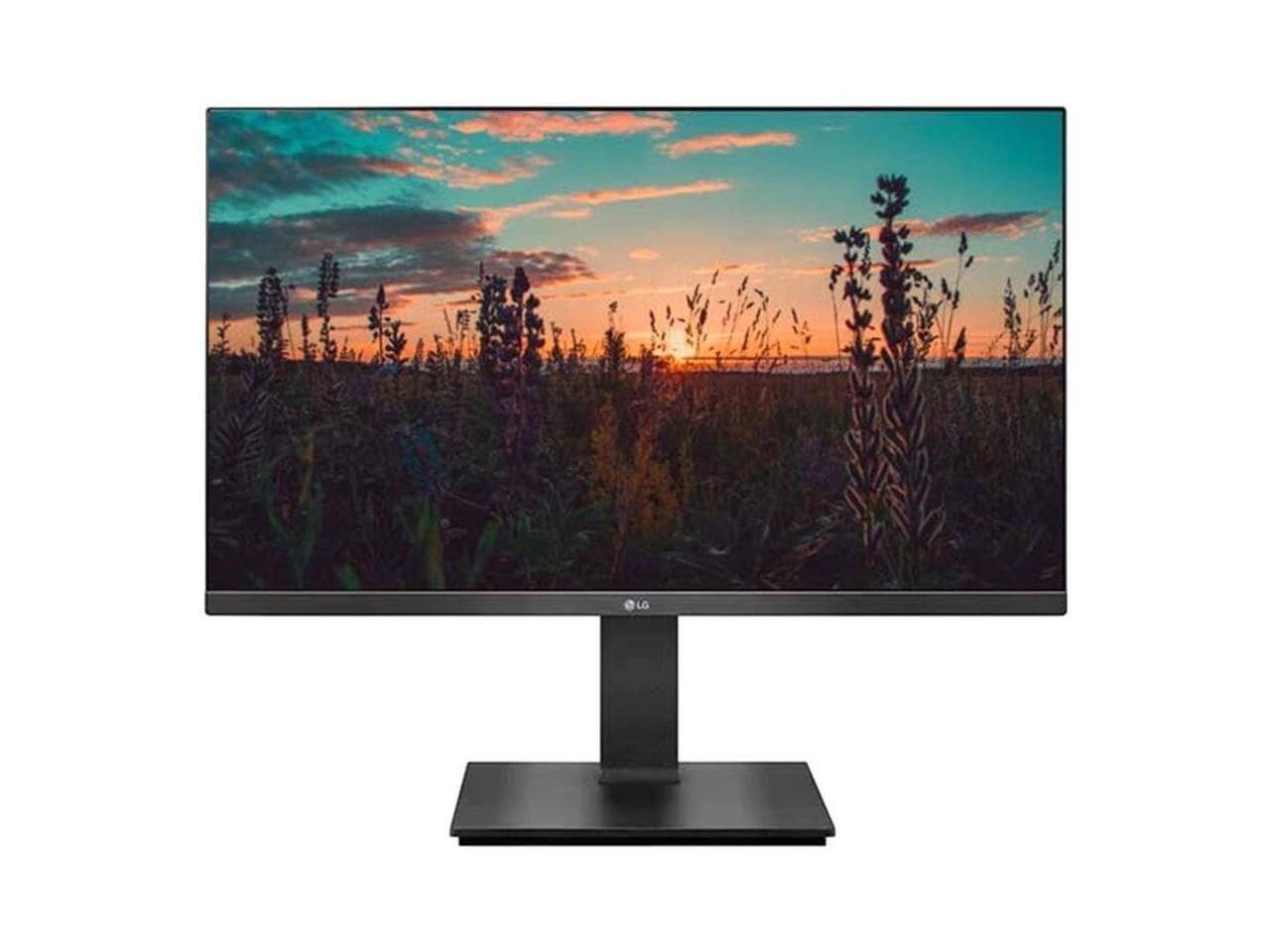 Back. LG - LG 24" IPS FHD Monitor with Adjustable Stand & Wall Mountable 24BP450Y-I - Black.