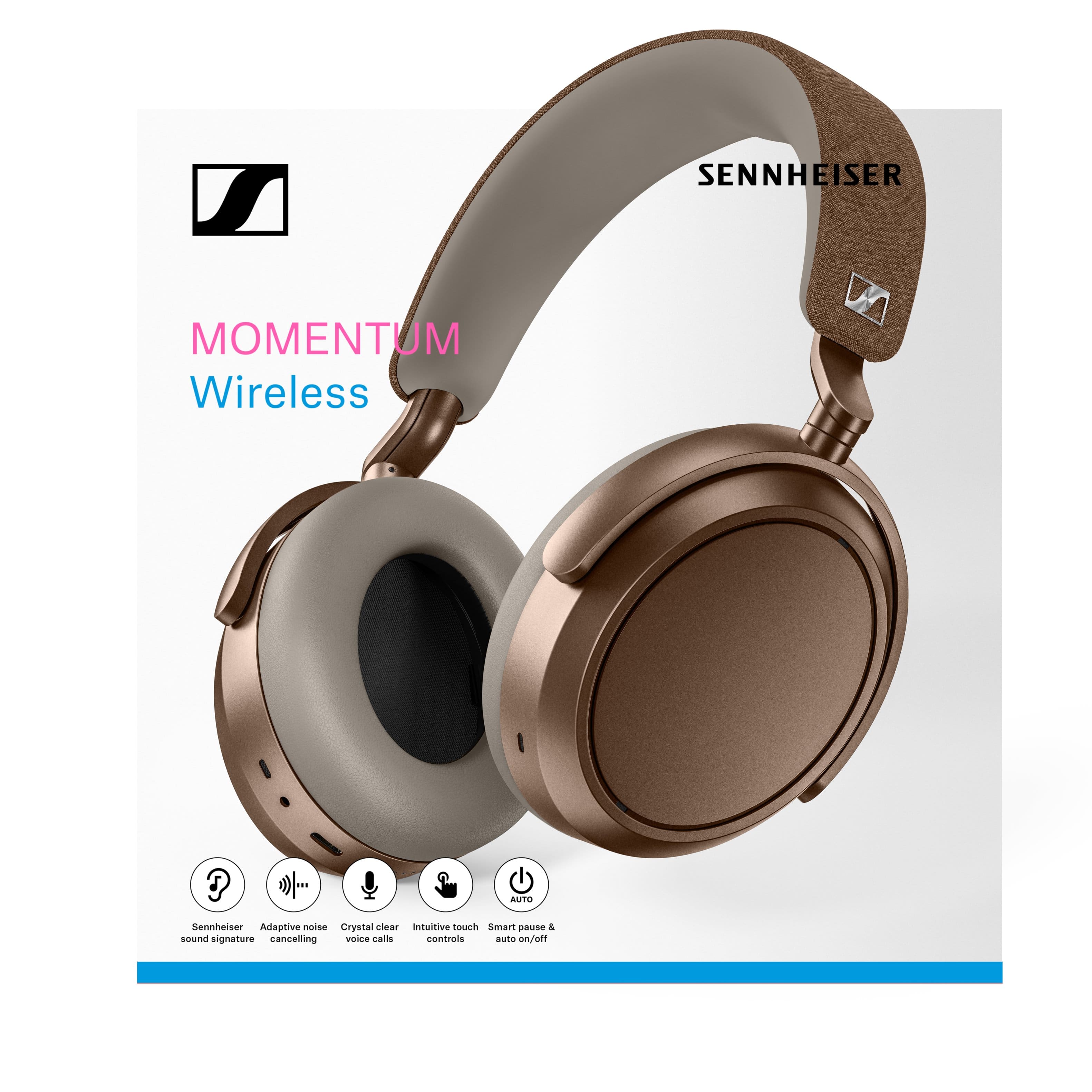 ヘッドホン SENNHEISER MOMENTUM On-Ear Brown Sennheiser Momentum On-Ear Headphones (Brown) 505796 B&H Photo