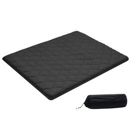 VEVOR - Japanese Tatami Mat, Queen Size Foldable Japanese Tatami Mattress, Futon Mattress with Storage Bag & Fastener - Black