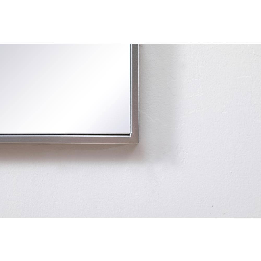 Alt View 4. Elegant Decor - Metal Frame Square Mirror 24 inch in Silver - Silver.