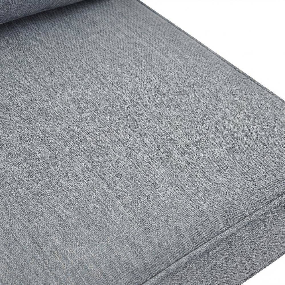 Alt View 1. Outdoor Escape - Outdoor Teak Patio Loveseat With Cushioned Seats And Armrests - Gray.