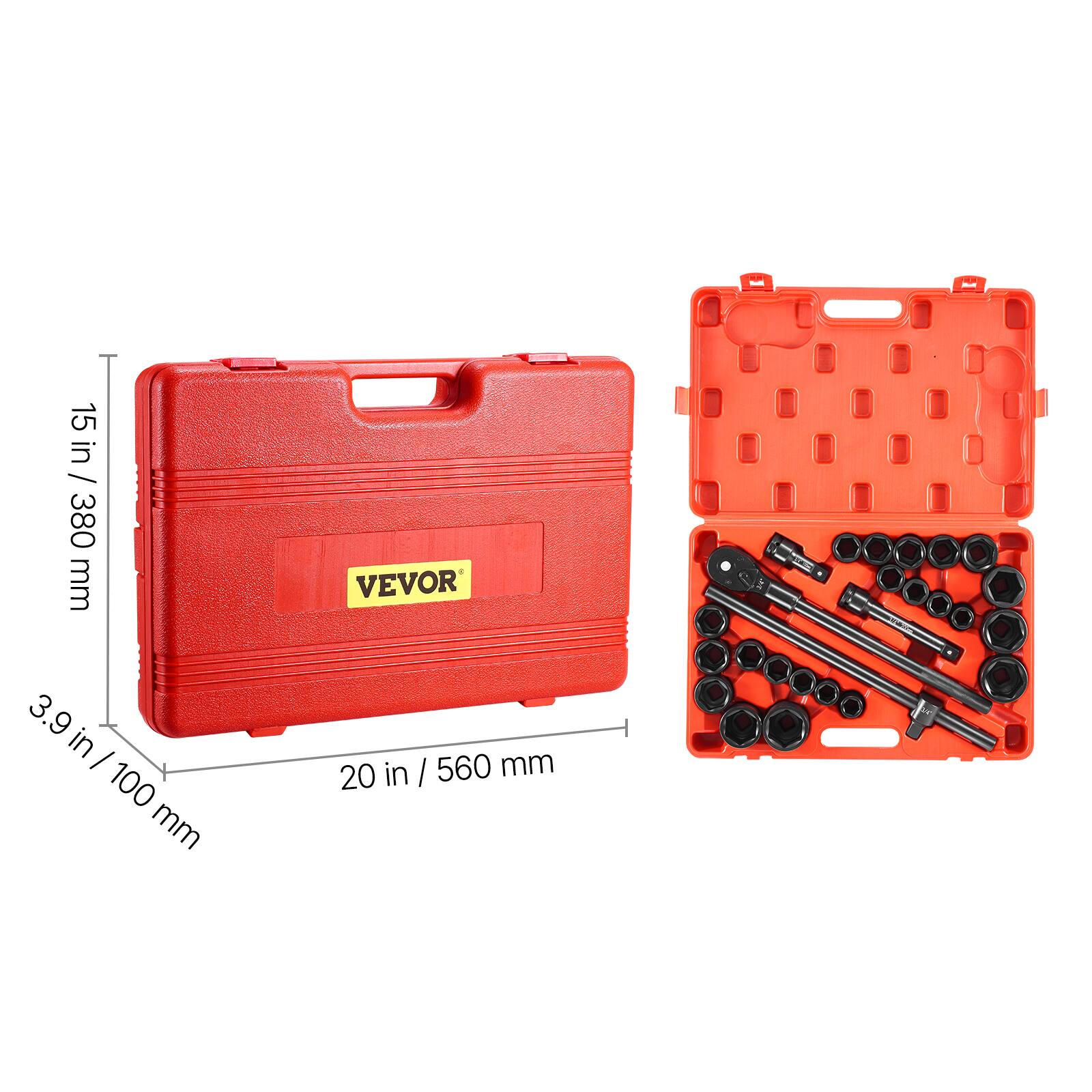 15 in / 380 mm, VEVOR, 3.9 in / 100 mm, 20 in / 560 mm