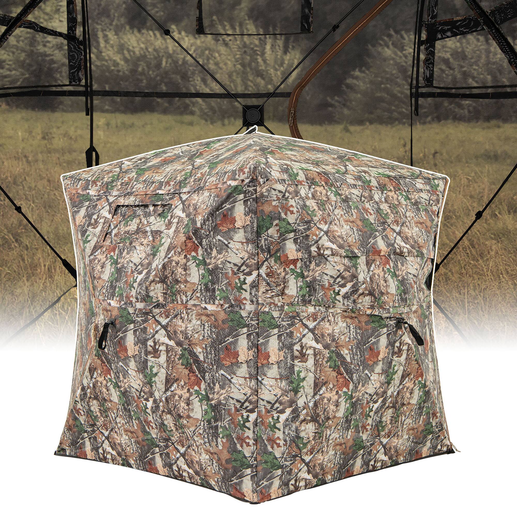Alt View 9. Gymax - Gymax 360° One-Way See-Through Hunting Blind w/ Full-Open Door Portable Carry Bag - Camouflage.