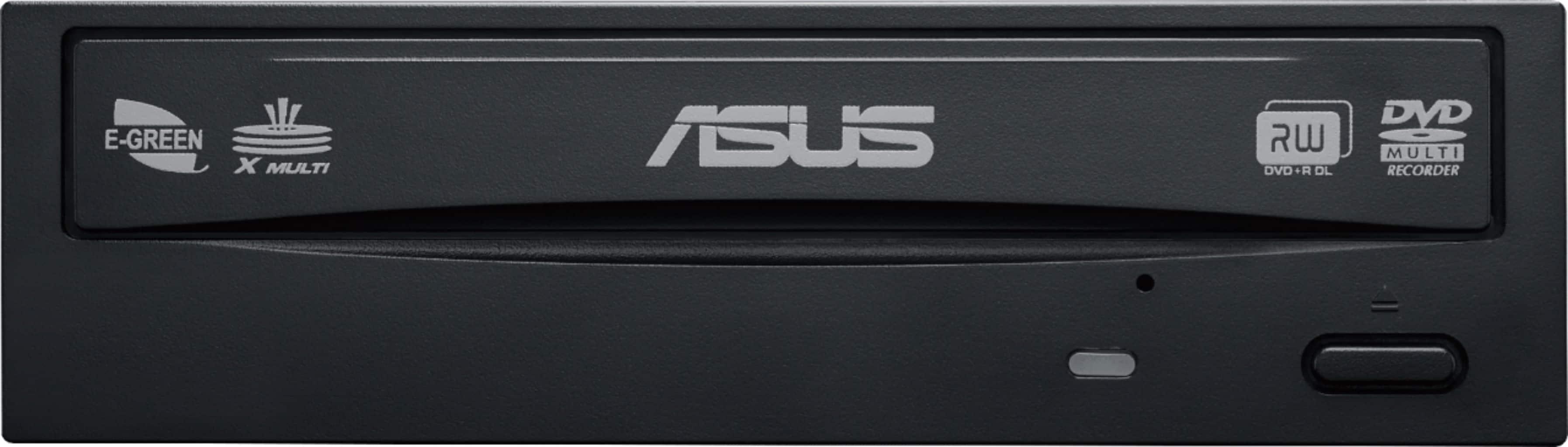 Front. ASUS - 48x Write/24x Rewrite/48x Read CD - 24x Write DVD Internal DVD-Writer Drive - Black.