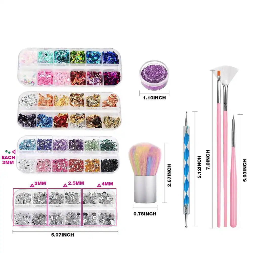 Beauty Hub Ecommerce - Complete Nail Art Design Tool Kit - Pink