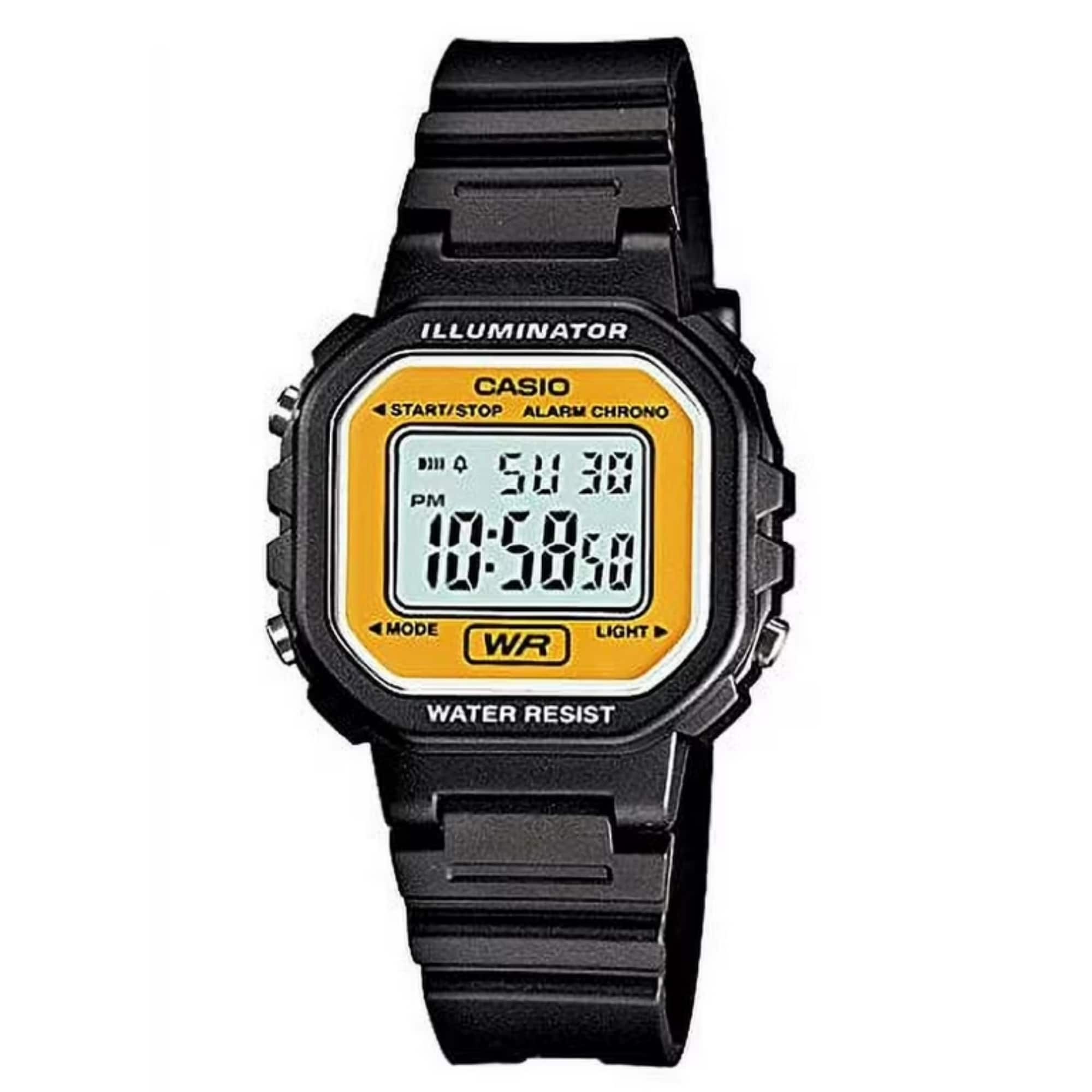 Casio - Women’s Digital Watch with Gold Dial - LA-20WH-9ADF - Black