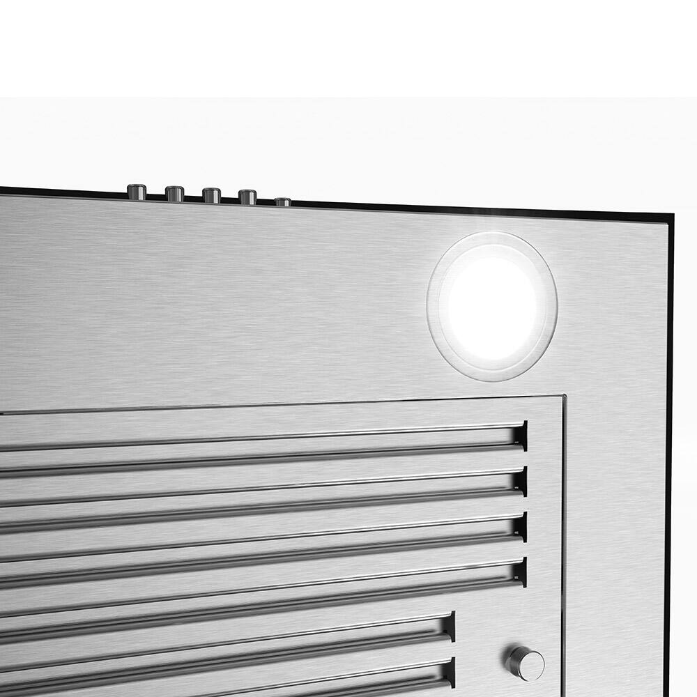 Alt View 9. Streamline - 30 in. Girardi Ducted Wall Mount 220 CFM Range Hood, Baffle Filters, Push Button Control, LED Lights - Brushed Stainless Steel.