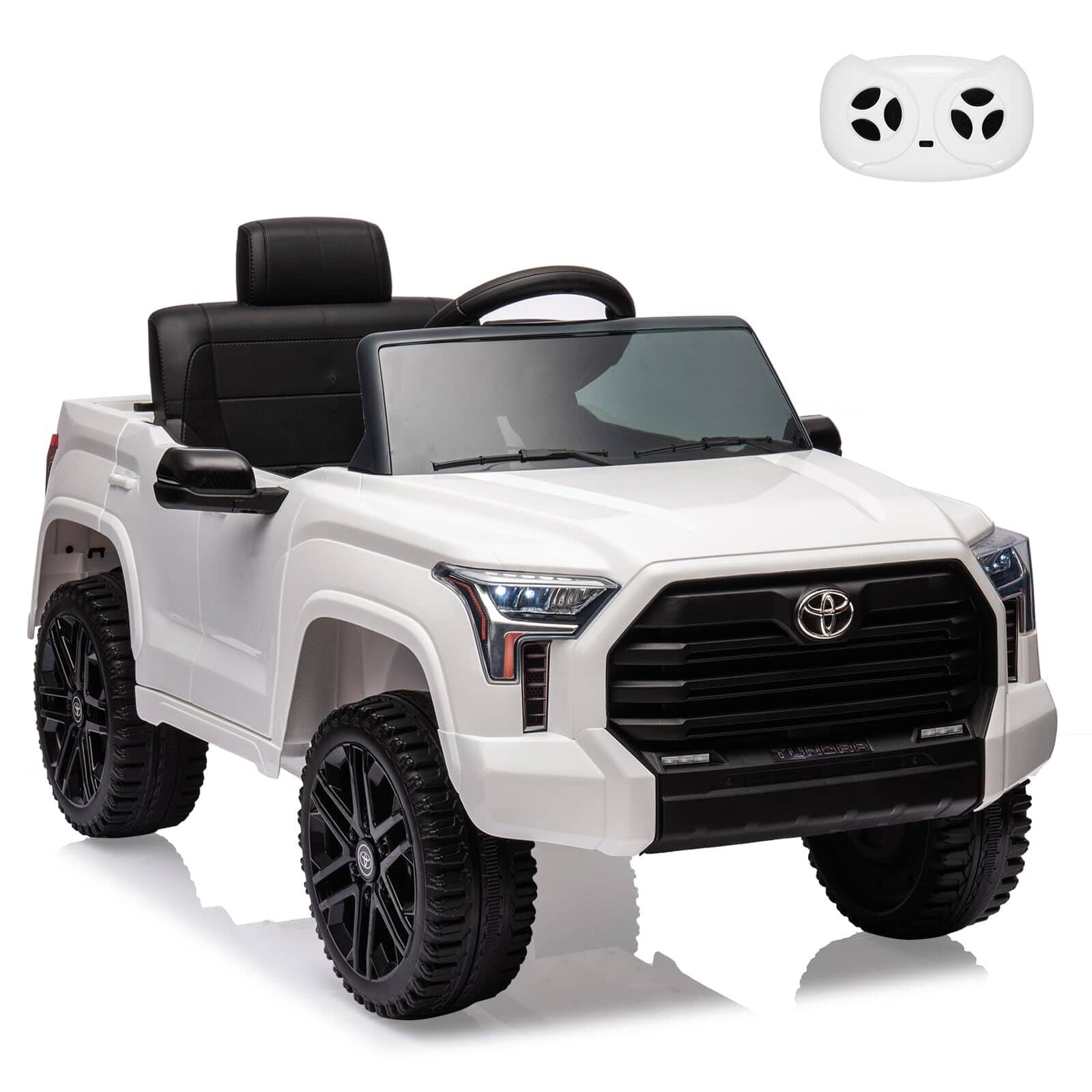 Acekool - 12V Licensed Toyota Ride on Car for Kids, Electric Toy Car with Parent Remote Control, MP3 Player - White